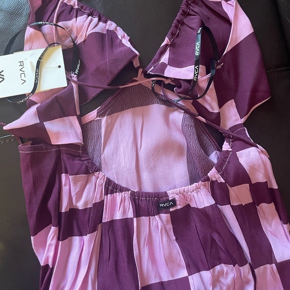 RVCA Purple and Pink Checkered Chemise - Picture 6 of 8